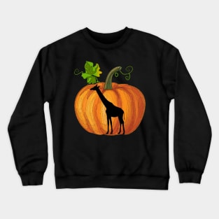 Giraffe in pumpkin Crewneck Sweatshirt